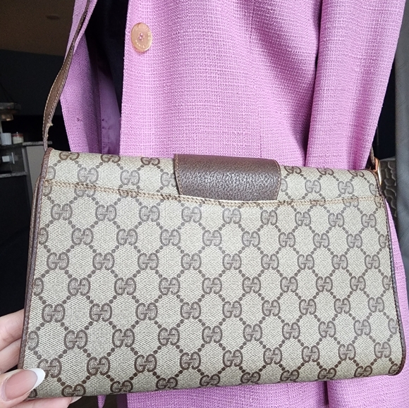 Authentic Gucci Vintage GG PVC Shoulder Bag - Picture 9 of 15